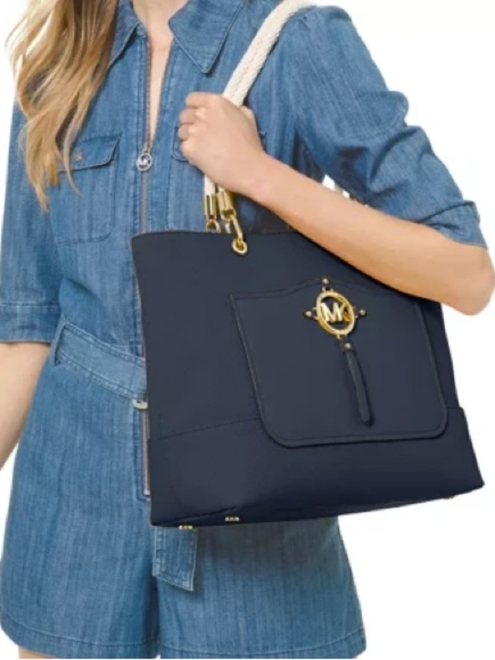 Michael Kors Navy Blue Amy Hobo bag